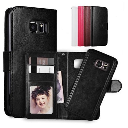 Samsung S8 - Cover / Magnetisk Cover 2 i 1 - Vælg Farve! Sort