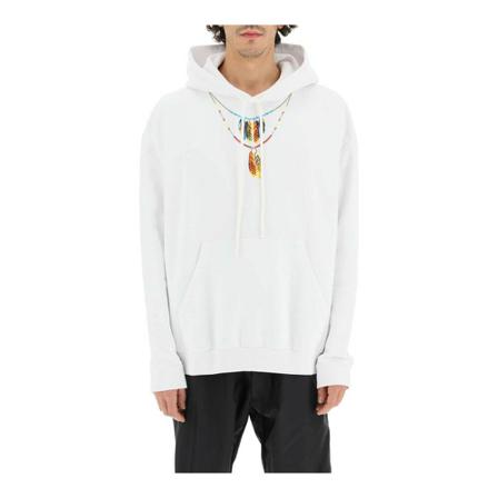 Marcelo Burlon Hoodies Hvid, Herre