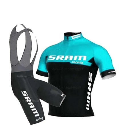 SRAM Racing Cykeltrøje Sæt 2023 Herre Sommer MTB Race Cykeltøj Kortærmet Ropa Ciclismo Udendørs Ridning Cykel Uniform bib kits