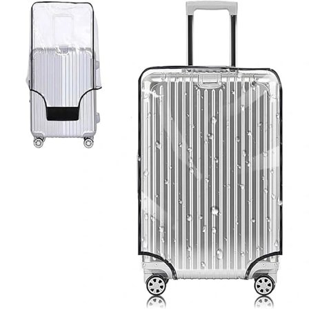 Transparent PVC-reisekoffertbeskyttelse, 30 tommer, bagasjebeskyttelse for reisekofferter med hjul