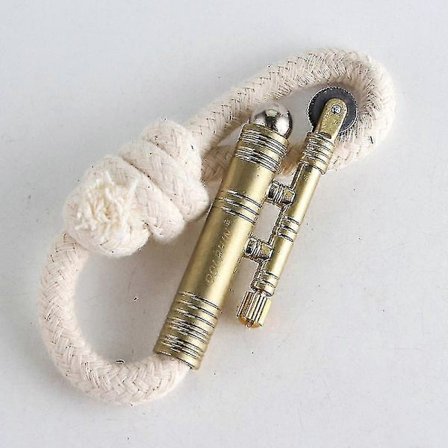 [LLC] Köysisytytin Samettisytytin Tuulenpitävä Kannettava Selviytymissytytin Paimensytytin Ulkoiluun Retkeilyyn Lähde Vintage Sytyttimet kultainen 