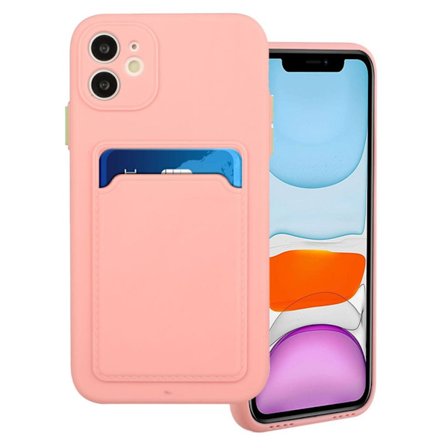 iPhone 12 skal med korthållare - Rosa