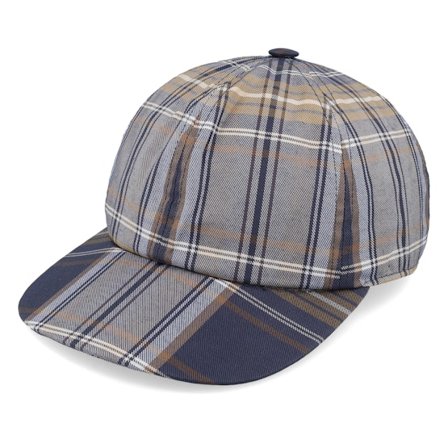 City Sport - Blå unconstructed Keps - DBL UNI Checkered Blue/Beige Dad Cap @ Hatstore