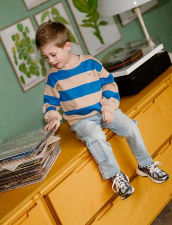 Daily 7 Oversized Sweater Big Stripe - Multi/patterned - 110