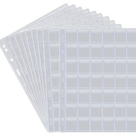 10x Møntalbum - Til møntsamlere - Op til 300 mønter - Størrelse: 27,7 x 20,8 cm