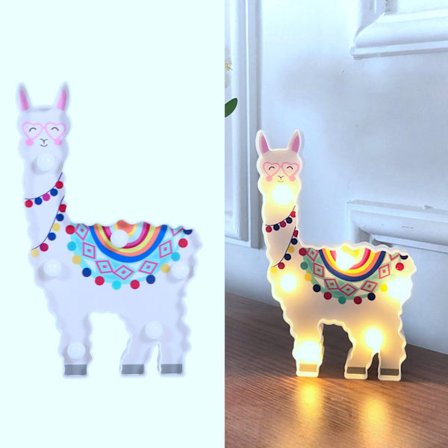 LED søte dyreformede nattlys batteridrevet rombord juledekorasjon