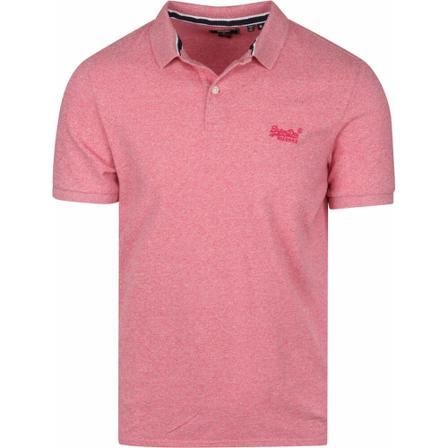 Superdry, Classic Pique Polo Roze, Heren, Maat:M,Katoen