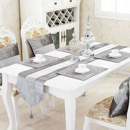 13x84 tum bordslöpare med paljetter och strass, elegant bordsdekoration