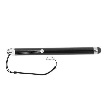 Kosketusnäyttökynä - AKASHI - Kumikärki - Jatkettava rannehihna - Musta