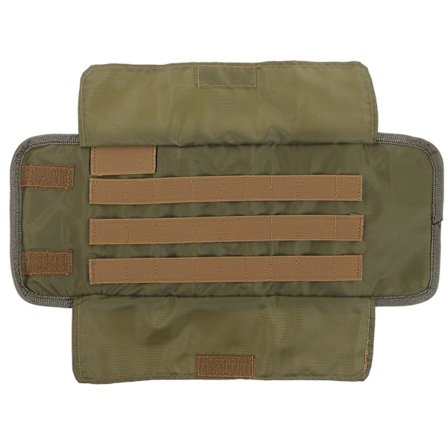 Fluebinding verktøyveske rullet opp fiskeverktøyveske stoff fiskeverktøy wrap veske bærbar fluebinding verktøyveske (42.00X32.00X0.40CM, som vist på 