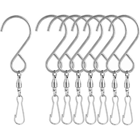 8 kpl pyörivä koukku, S tuulenpitävä pyörivä koukku, käytetään