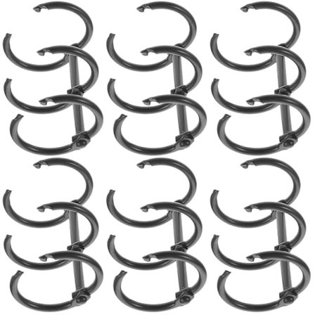 Trehåls hålslag för lösa blad, för dagligt bruk, 12 st, svart legering