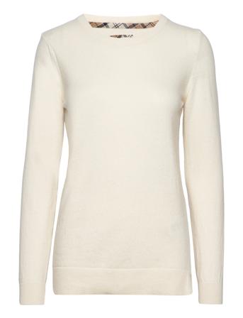 Barbour Pendle Crew Kn Pullover Hvit Barbour*Betinget Tilbud