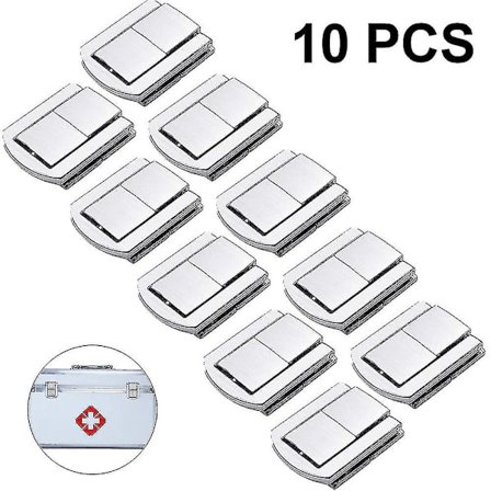 10 kpl Snap Lock -matkalaukkuluota Metalli Puinen Laatikko Korurasialle