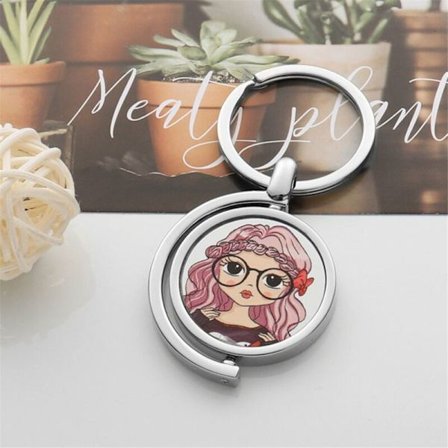 10 stk. Sublimering Blanke Nøgleringe Varmeoverførsel Metal Nøgleringe Blanke Tavle Nøgleringe til DIY Sublimering, Sølv 2 Former