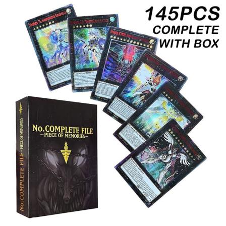 145 kpl Yugioh-korttia englanniksi Ei. Täydellinen tiedostokokoelma Muistojen palanen Yu Gi Oh -korttipeli Shry 145 Pcs COMPLETE