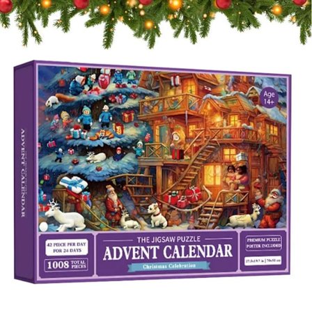 Jul advent kalender gåder gave æske 24 dage jul nedtælling kalender