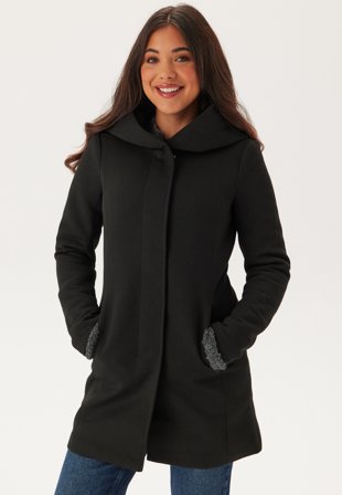 ONLY - Onlsedona Light Coat - Black - Kläder - - Bubbleroom