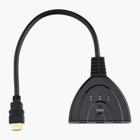 Biltema - HDMI-switch 3-veis, Koble Tre Apparater på TV eller Skjerm, Full HD-TV opp til 1080p, Støtter 3D, HDCP, Dolby True HD og DTS-HD