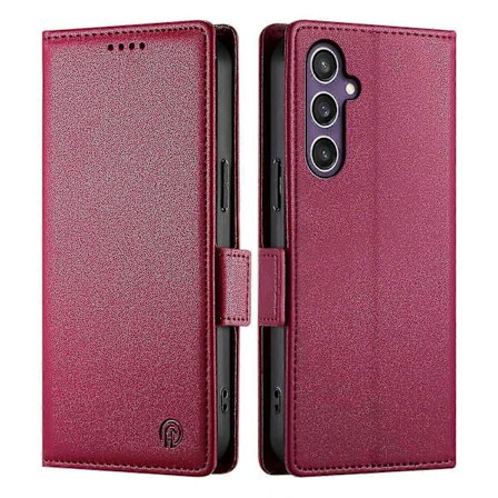 DF-010 Samsung Galaxy S25+ -jalustakotelo PU-nahkainen lompakkopuhelinkuori - Mustanvihreä