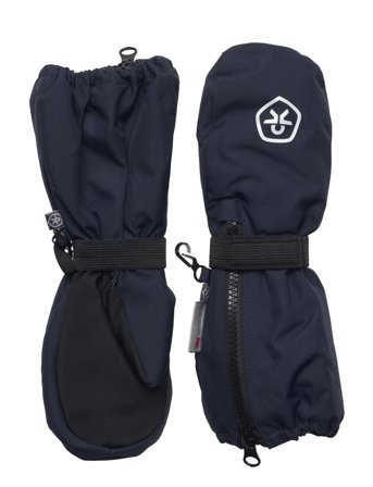 Mittens Long W. Zipper Navy Color Kids