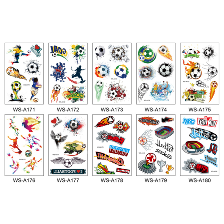 IC Vanntette Svette-Fanstikker Fotball-VM Klubb Ansikt Ball Spill Klistremerker Fotball Tatovering Klistremerker (50 stk)