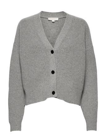 Eco Cashmr Boxy Cardi Grey Michael Kors