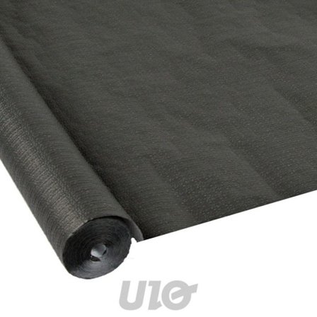 Engångsduk av våfflat papper - Svart - Bredd 1,18m - Rulle av 15m