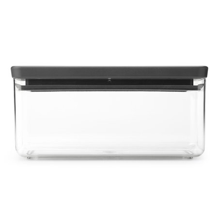 Brabantia Tasty+ pinottava säilytysastia 1,5 litraa, tummanharmaa