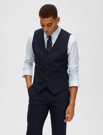 Selected Slhslim-Neil Wct Noos - Navy - 58