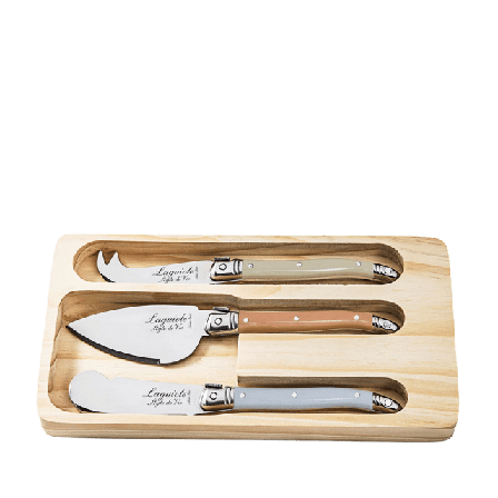 Style de Vie Ostkniv 3 set Laguiole Köksredskap Unisex Flerfärgad 6/7/6cm, Tjocklek blad 1,2mm