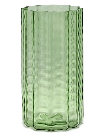 Serax Vase N°2 Green Transparent Waves - Green - ONE SIZE