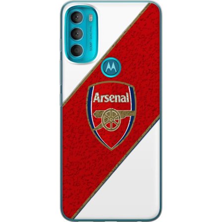 Kompatibelt Mobilskal till Motorola Motorola Moto G71 5G Moschino Toy teddybjörn med enkel tecknad design, brun björn med vit tröja och tydlig logo
