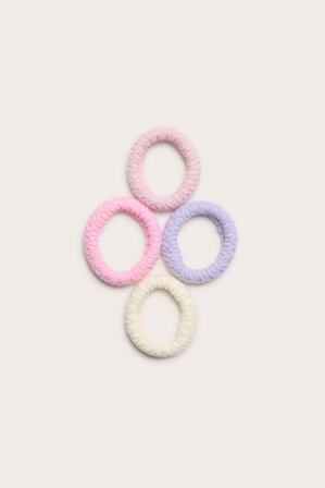 Kappahl | Gumki do włosów, 4-pak Jasnoróżowy ONE SIZE | Jasnoróżowy