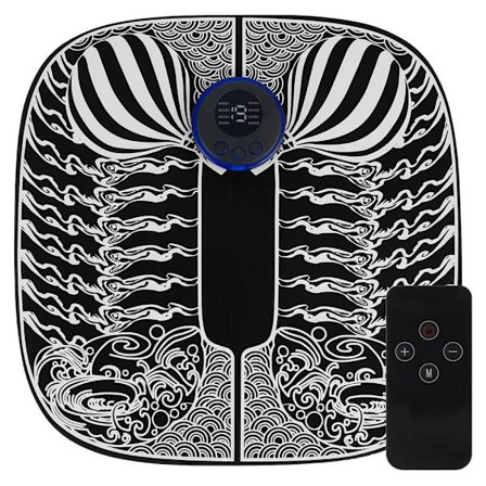 Fodmassagemåtte - Elektrisk fodmassageapparat EMS Fodmassagemaskine Bærbar Vibrerende Fodafspændingsmåtter med 6 Massag