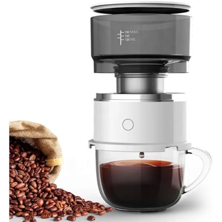 Kannettava espressokeitin ja pressopannu, pieni sähköinen kahvinkeitin matkoille, retkeilyyn ja ulkoiluun, automaattinen kompakti kahvinkeitin