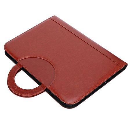 PU Læder Mappe A4 Business Multifunktionel Bærbar Manager Lynlås Taske Binder Opbevaringsmappe