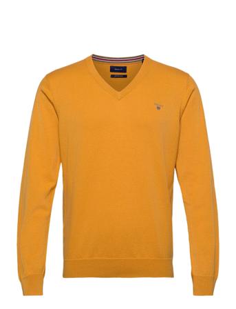 Cotton Wool V-Neck Strikkegenser V-krage Gull GANT*Betinget Tilbud