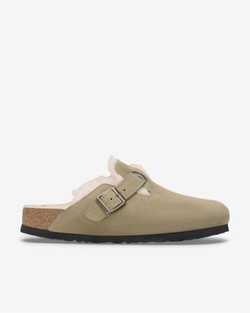 Birkenstock - W Boston Vl/ Shearling - Taupe