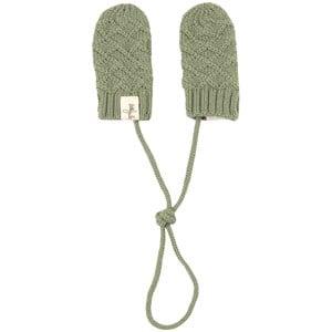 Little Jalo Khaki Knitted Baby Mitten 62/68 cm - Gloves and mittens - 62/68 cm - Green