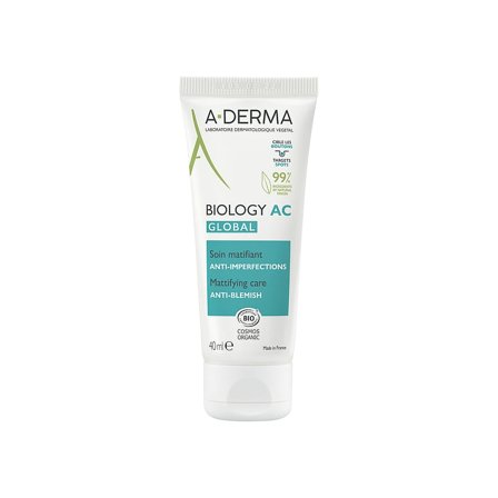 A-DERMA Biology AC Anti-blemish Mattifying Face Cream 40 ml, Skincare, Renseprodukter, Rens & Vask