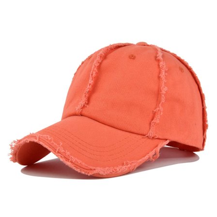 Sliten keps Retro Keps Enkel Casquette Utomhus Sportkeps Böjd skärm Solskyddande glansig keps Cl7466Orange