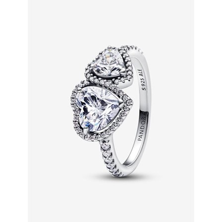 Pandora - Sparkling Halo Hearts Ring - Sterlingsilver