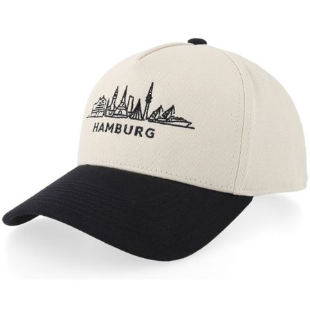 Iconic - Beige adjustable Keps - Hamburg Skyline Blank Stone/Black A-Frame Adjustagble @ Hatstore