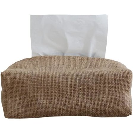 Servetthållare i bomull och linne, 20x10x8cm, för vardagsrummet