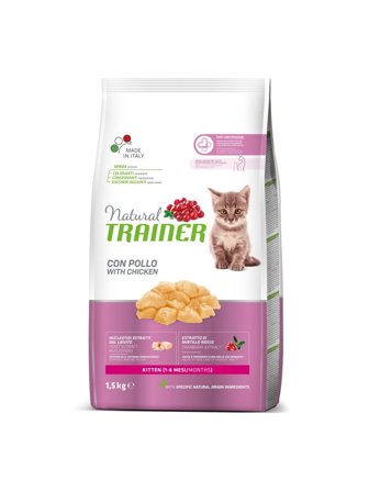 Natural Trainer Kitten Crocchette Con Pollo Per Gatti Cuccioli