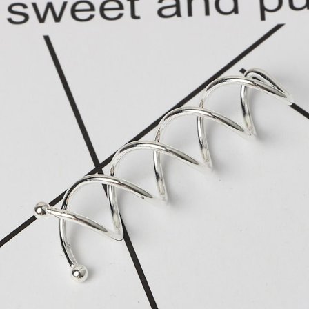 10 st Kvinnors Spiral Spin Screw Pin Hårklämma Twist Spänne Guld Blond Brud (Silver)