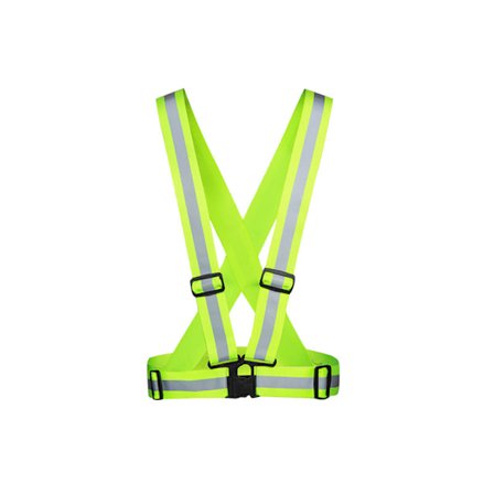 Reflekterende sikkerhetsvest (1 stk), justerbar vest med høy synlighet