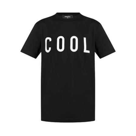 Dsquared2, T-shirt z nadrukiem Czarny, Kobieta, Rozmiar: S