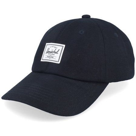 Herschel - Black - unconstructed - Cap - Sylas Classic Black Denim Dad Cap - Hatstore